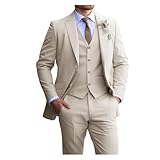 Trajes Para Hombre Slim Fit Trajes elegantes for hombre, diseño de moda delgado, chaqueta de boda for novio, chaleco, pantalones, ropa de novio, trajes de fiesta y graduación Prom Party Blazer Traje S