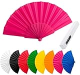 Lote de 100 Abanicos para bodas colores surtidos de plástico y tela. Abanicos para eventos, detalles para los invitados, boda, comunión o bautizo. (100)